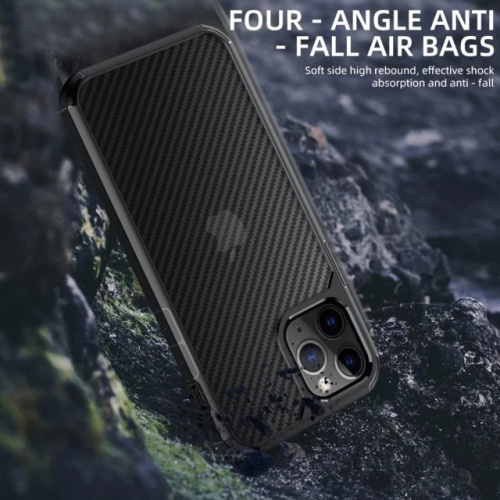 Чохол iPhone 15 Pro iPaky Carbone Case black transparent: фото 3 - UkrApple