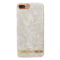 Чехол накладка xCase на iPhone 6/6s Gold Marble case белый перламутр