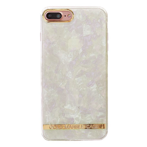 Чехол накладка xCase на iPhone 6/6s Gold Marble case белый перламутр - UkrApple