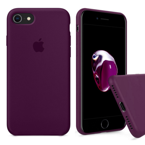 Чехол накладка xCase для iPhone 7/8/SE 2020 Silicone Case Full marsala - UkrApple