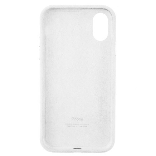 Чехол накладка для iPhone X/XS Alcantara Full white: фото 2 - UkrApple
