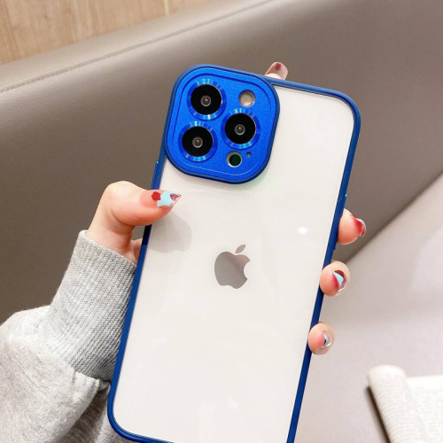 Чохол iPhone 12 Pro Max Crystal Case Full Camera dark blue - UkrApple