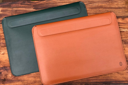 Папка конверт Wiwu Skin Pro2 Leather для MacBook Air/Pro 13'' (2018-2020) green: фото 5 - UkrApple
