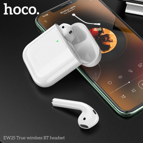 Навушники AirPods Hoco EW25 True wireless BT white: фото 4 - UkrApple