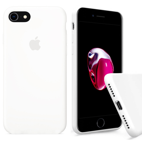 Чехол накладка xCase для iPhone 7/8/SE 2020 Silicone Case Full white - UkrApple