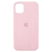 Чохол накладка для iPhone 11 Pro Alcantara Full pink sand