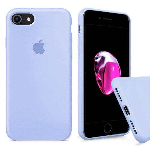 Чехол накладка xCase для iPhone 7/8/SE 2020 Silicone Case Full светло-голубой - UkrApple