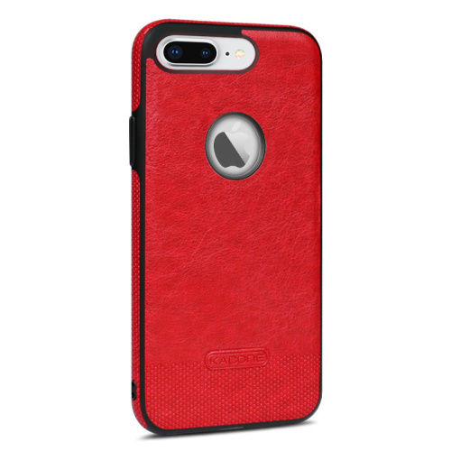 Чехол накладка xCase для iPhone 7 Plus Leather Logo Case red - UkrApple