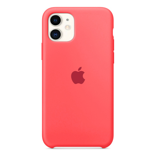 Чохол накладка xCase для iPhone 12 Pro Max Silicone Case ярко-рожевий - UkrApple