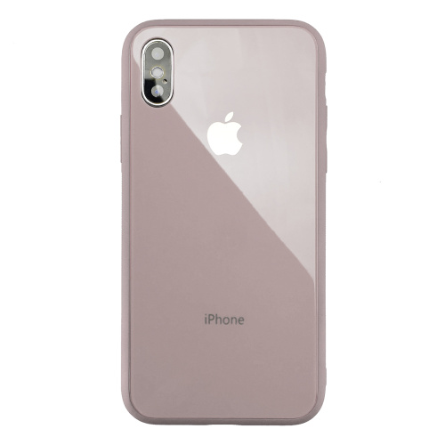 Чехол накладка xCase на iPhone X/XS Glass Pastel Case Logo pink sand - UkrApple