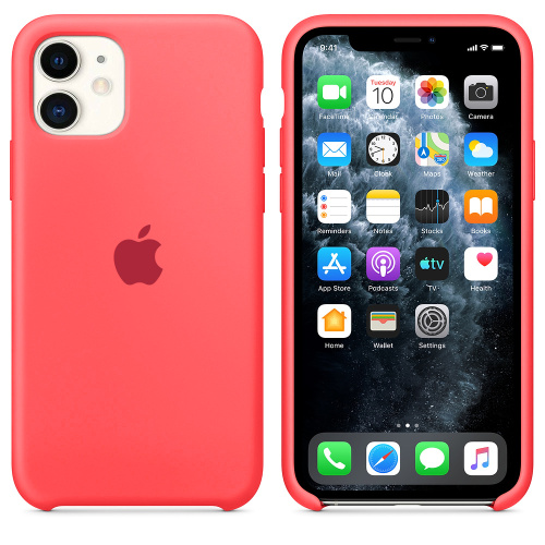 Чохол накладка xCase для iPhone 12 Pro Max Silicone Case ярко-рожевий: фото 2 - UkrApple