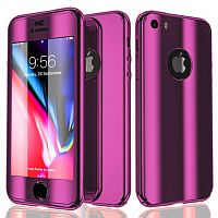 Чехол накладка xCase на iPhone Х 360° Mirror Case фиолетовый
