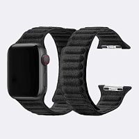 Ремінець для Apple Watch 38/40/41 mm Leather Link Felt black