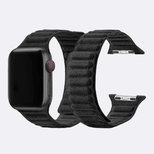 Ремінець для Apple Watch 38/40/41 mm Leather Link Felt black - UkrApple
