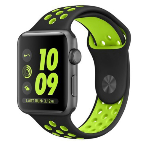 Ремінець xCase для Apple Watch 38/40/41 mm Sport Nike Black Green - UkrApple
