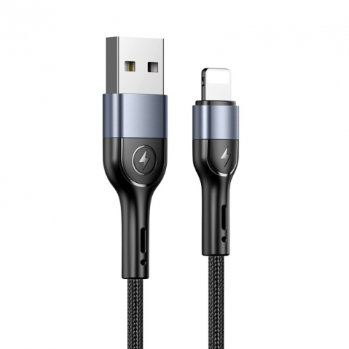 USB кабель Lightning 100cm Usams U55 2A black - UkrApple