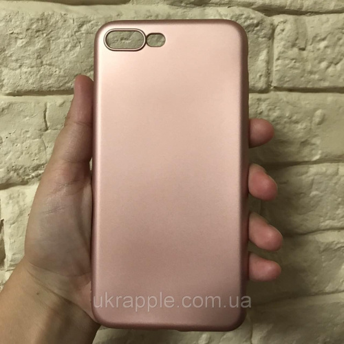 Чехол накладка на iPhone 7/8/SE 2020 из плотного силикона, розовое золото - UkrApple
