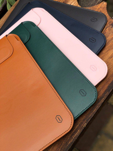Папка конверт Wiwu Skin Pro2 Leather для MacBook 15,4'' green: фото 6 - UkrApple