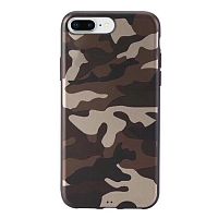Чехол накладка xCase на iPhone 7Plus/8Plus Dark brown Camouflage case  