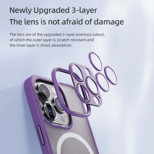 Чохол iPhone 14 Pro Max Rock Guard Magnet Full Camera purple: фото 4 - UkrApple