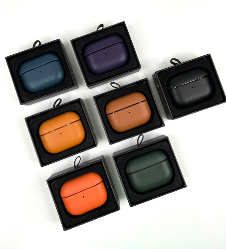 Чохол для AirPods 3 Leather Case orange: фото 2 - UkrApple