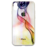 Чехол накладка xCase на iPhone X/XS Polaris Smoke Case Logo white