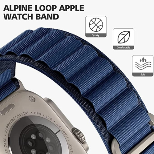 Ремінець для Apple Watch 42/44/45/49 mm Alpine Loop dark blue: фото 8 - UkrApple