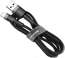 USB кабель Baseus Cafule Lightning  2.4A (100cm) Black-grey