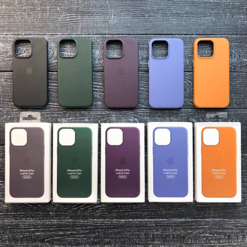 Чохол для iPhone 13 Pro Leather Case with MagSafe Midnight: фото 13 - UkrApple