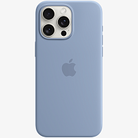 Чохол iPhone 15 Silicone Case with MagSafe winter blue 