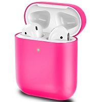 Чехол для AirPods/AirPods 2 Silicone case Full Barbie pink