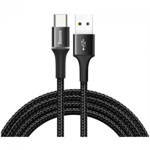 USB кабель Type-C Baseus Halo 3A 2M black - UkrApple