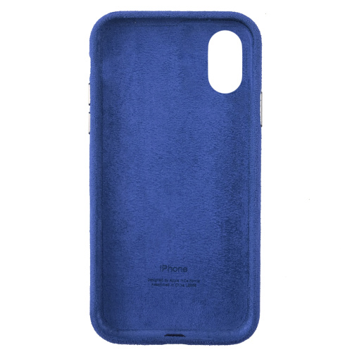 Чехол накладка для iPhone XS Max Alcantara Full blue: фото 2 - UkrApple