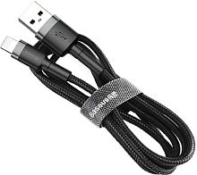 USB кабель Lightning 300cm Baseus Cafule 2A black gray 