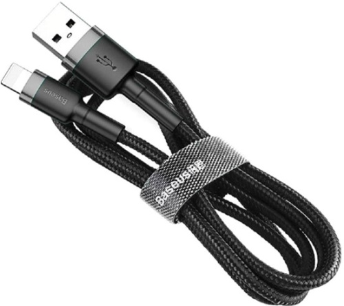 USB кабель Lightning 300cm Baseus Cafule 2A black gray  - UkrApple
