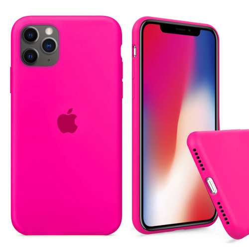 Чохол накладка xCase для iPhone 11 Pro Silicone Case Full Electric Pink - UkrApple