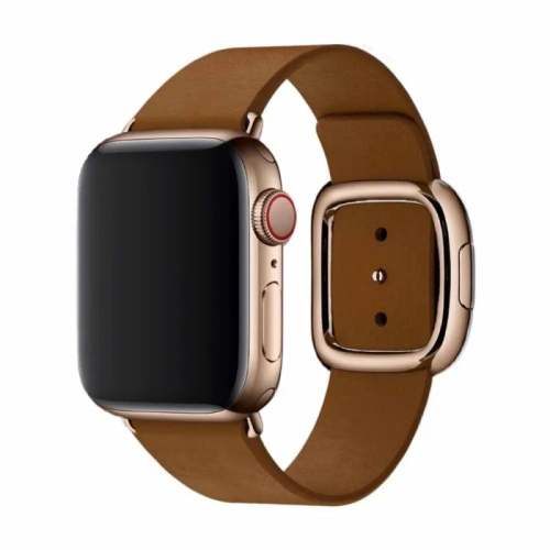 Ремінець xCase для Apple watch 38/40/41 mm Modern Buckle Leather gold brown - UkrApple