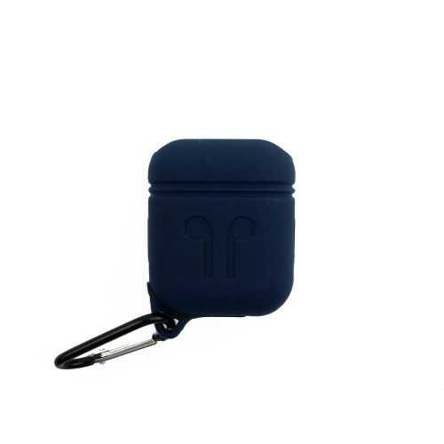 Чехол для AirPods/AirPods 2 silicone case sport темно синий с карабином - UkrApple