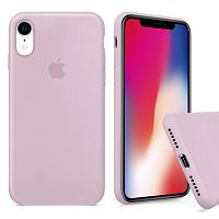Чехол накладка xCase для iPhone XR Silicone Case Full бледно-розовый
