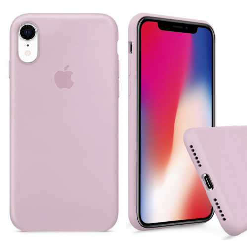 Чехол накладка xCase для iPhone XR Silicone Case Full бледно-розовый - UkrApple