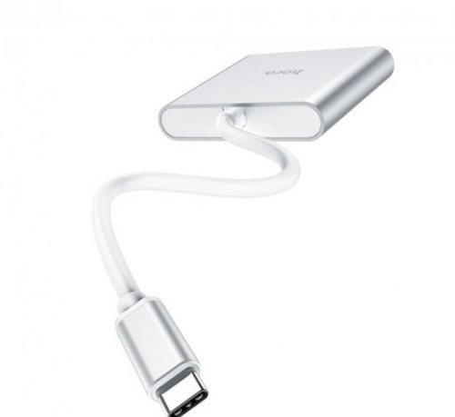 Перехідник Hub Hoco HB14 USB, HDMI, Type-C  gray: фото 2 - UkrApple