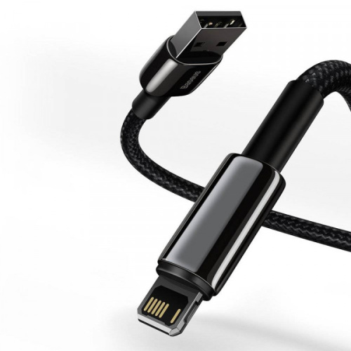 USB кабель Lightning 200cm Baseus Tungsten Gold Fast 2.4A black: фото 3 - UkrApple