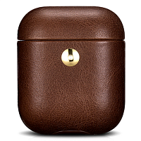 Чехол для AirPods/AirPods 2 Leather case cover Coffee