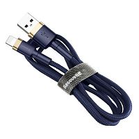 USB кабель Baseus Cafule Lightning  2.4A (100cm) Blue-Gold