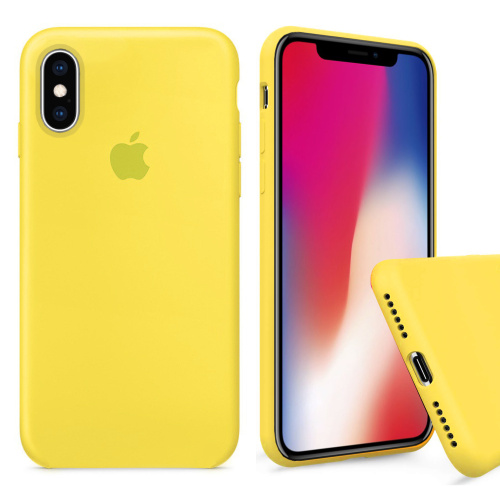 Чехол накладка xCase для iPhone X/XS Silicone Case Full canary yellow - UkrApple