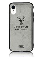 Чехол накладка xCase для iPhone XR Soft deer gray