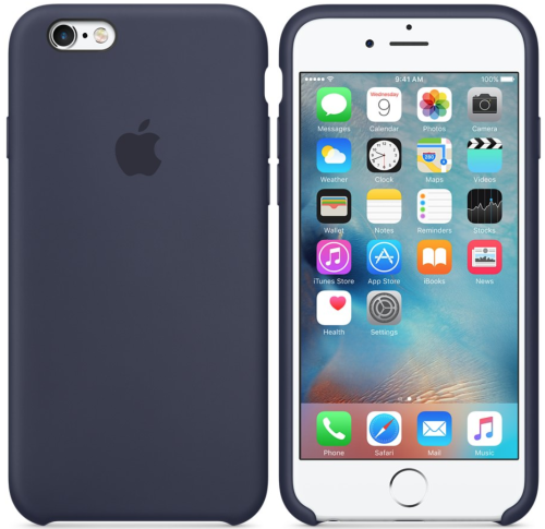 Чехол накладка xCase на iPhone 6/6s Silicone Case темно-синий: фото 2 - UkrApple