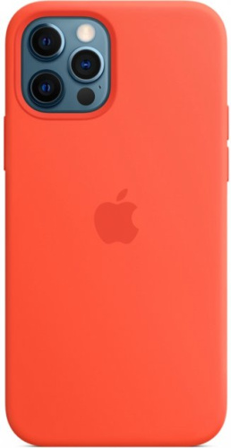 Чохол OEM Silicone Case Full with MagSafe for iPhone 12 Pro Max Electric Orange - UkrApple