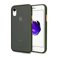 Чехол накладка xCase для iPhone XR Gingle series green orange