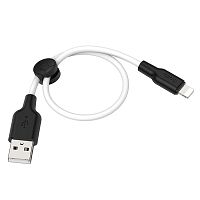 USB кабель Lightning 100cm Hoco X21 Plus Silicone 2A black white 